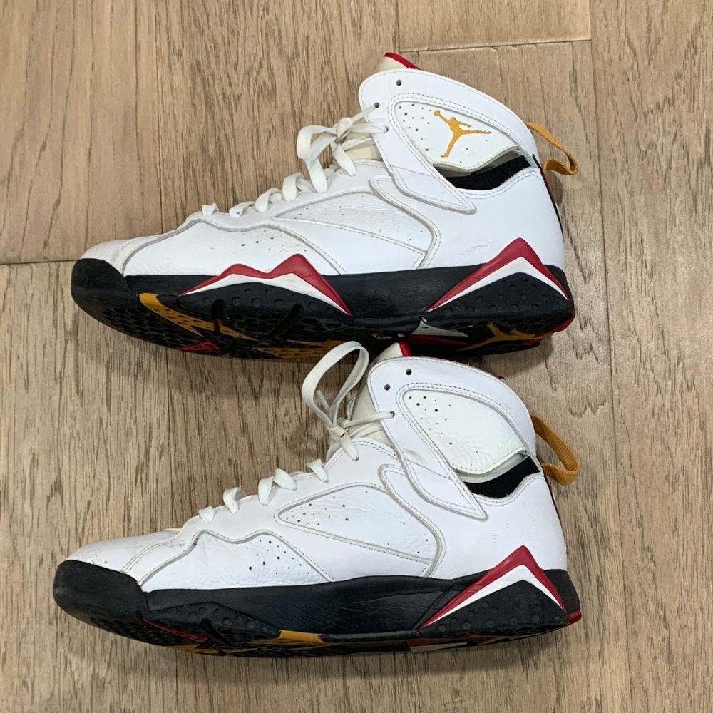 Nike Air Jordan 7 Retro Cardinal White Black Red 2022 CU9307-106 Men's Size 11 - Picture 3 of 9